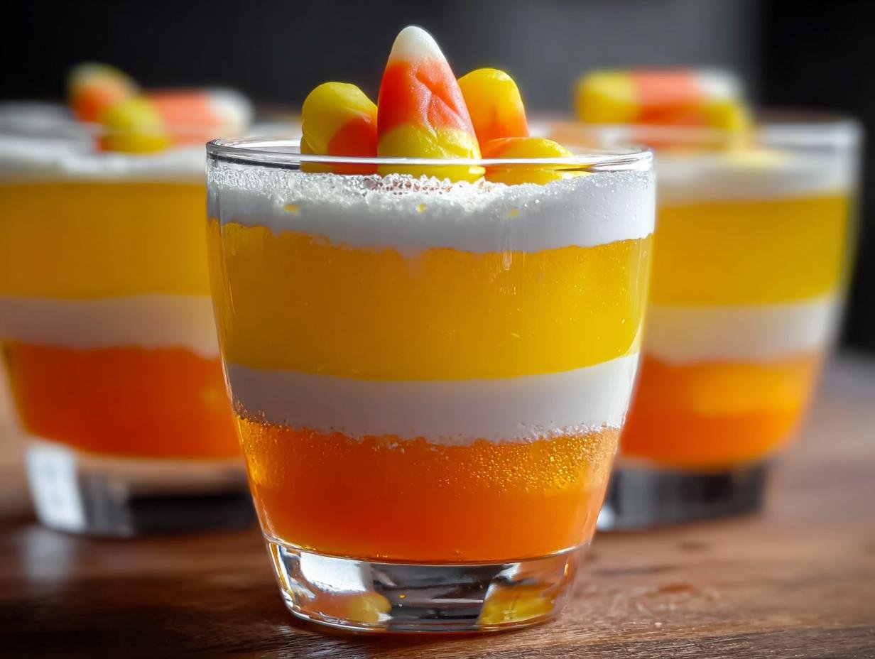 Halloween Candy Corn Jello: 2 Easy Layers - Halloween Candy Corn Jello - main visual representation