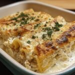 Manicotti Alfredo: 1 Delightful Creamy Bite 5 Manicotti Alfredo