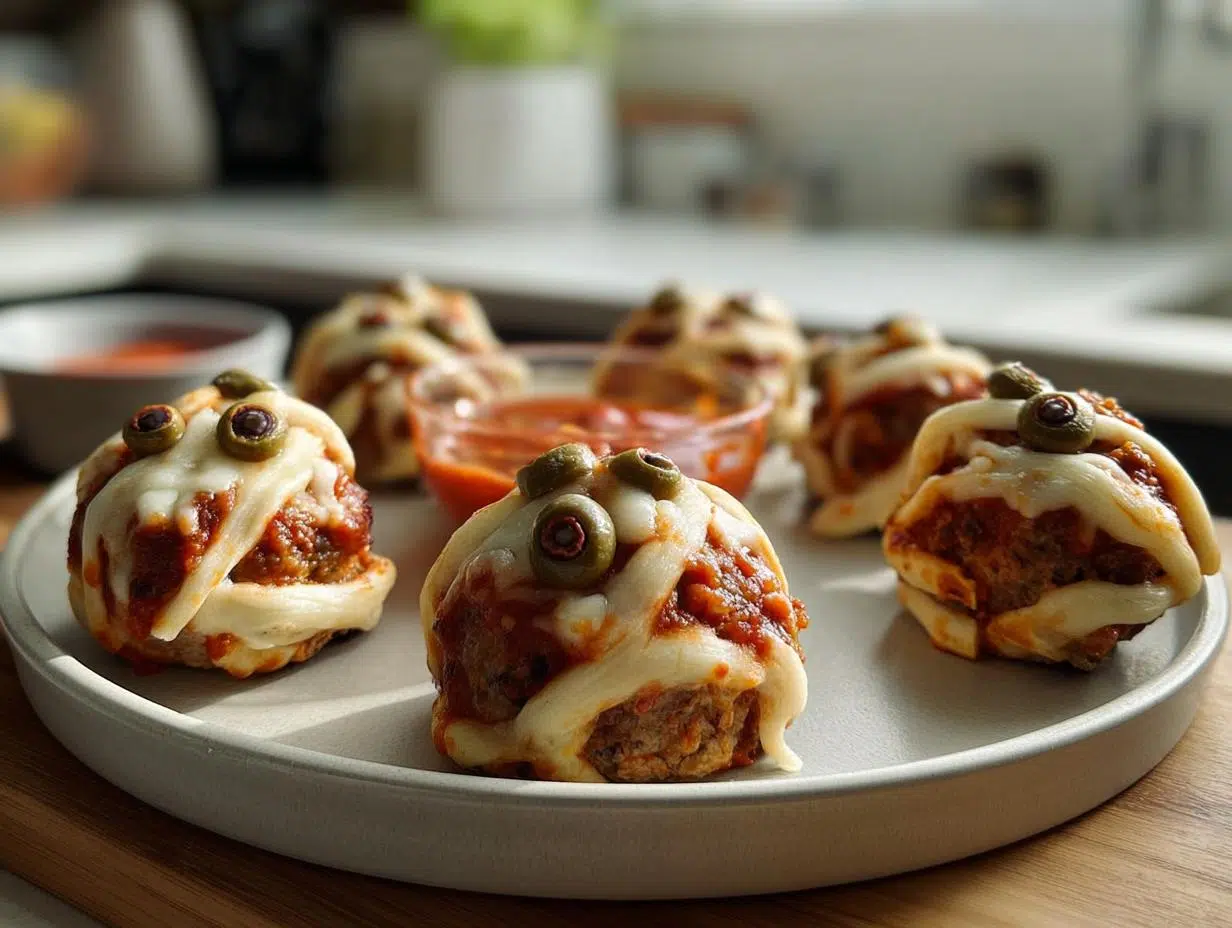 Mummy Meatball Parmesan: Spooky & Amazing Dinner - Mummy Meatball Parmesan Dinner - additional detail