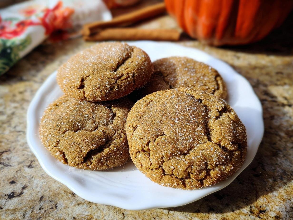 Chewy Pumpkin Molasses Cookies: 10 Min Prep - Pumpkin Molasses Cookies - additional detail
