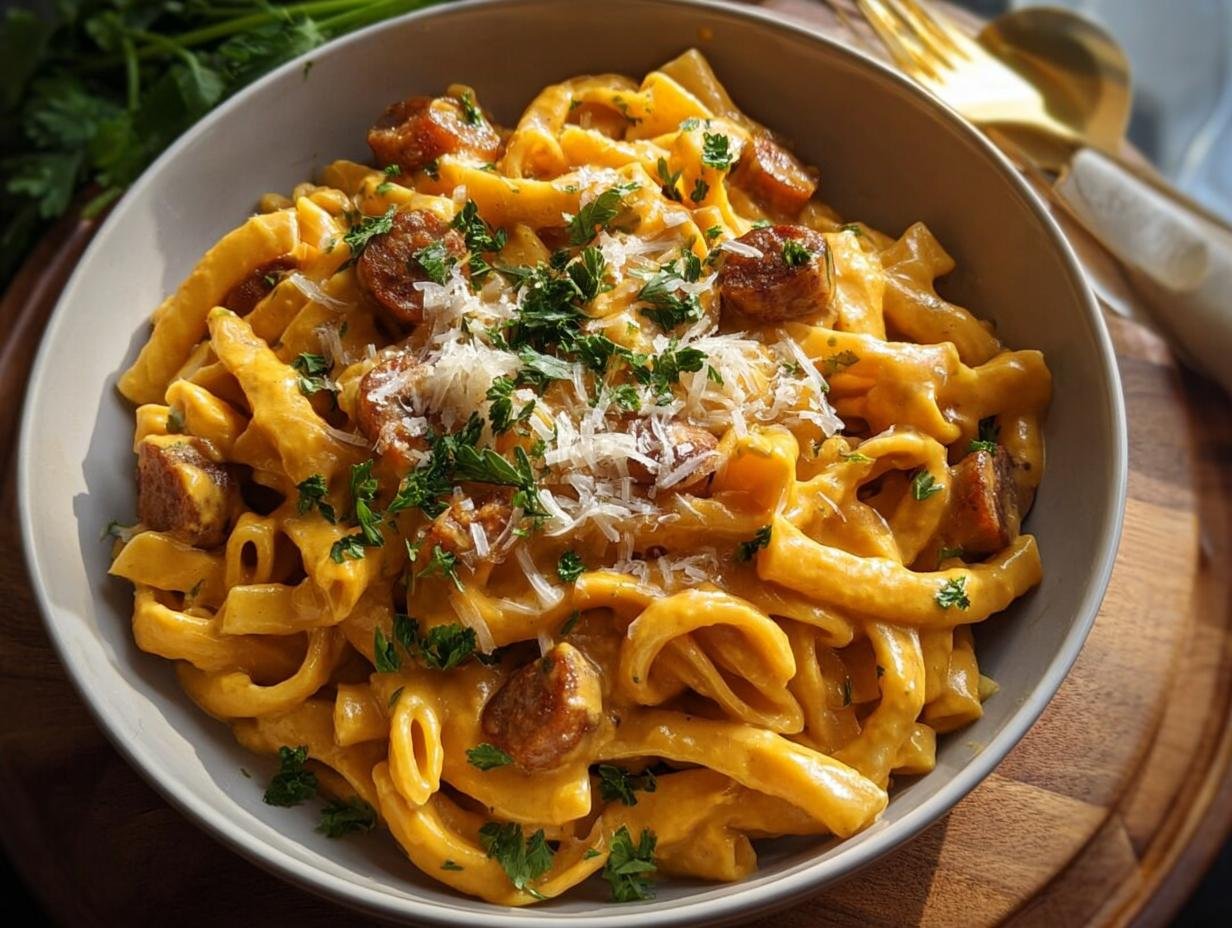 The 1 Best Pumpkin Sausage Pasta Dinner - Pumpkin Sausage Pasta Dinner - additional detail