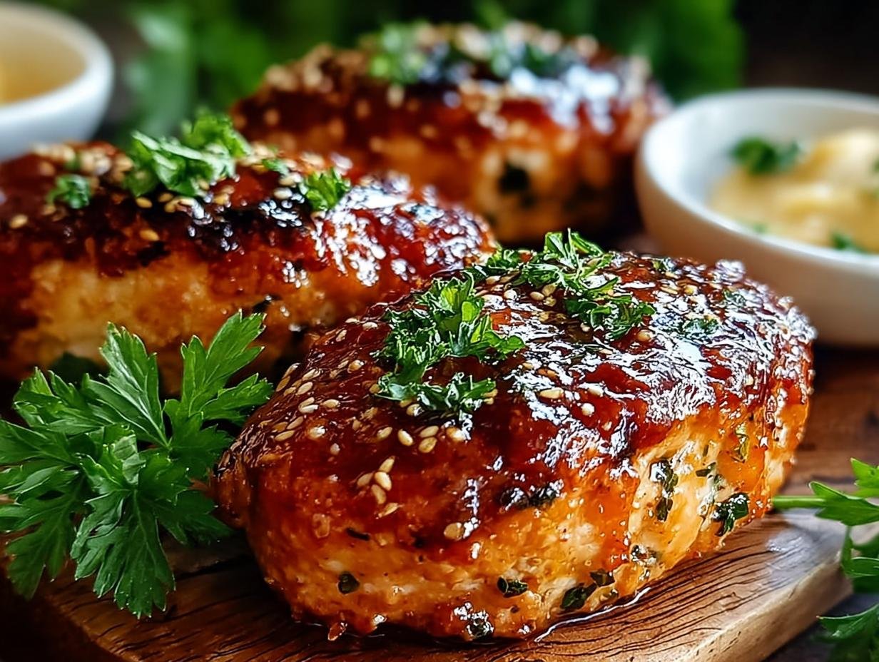 Garlic Parmesan Chicken Meatloaves - ingredients laid out on a counter