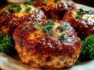 Garlic Parmesan Chicken Meatloaves