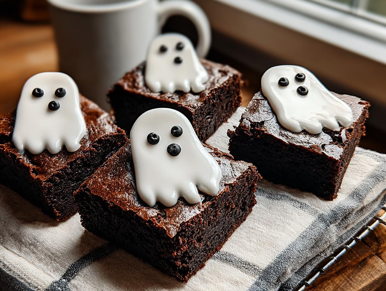 Ghost Brownies: Adorable Halloween Treats 3 Ghost Brownies: Adorable Halloween Treats - Ghost Brownies - additional detail