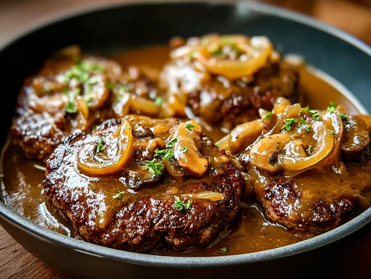 Hamburger Steaks Onion Mushroom: Amazing 1-Hour Meal - Hamburger Steaks Onion Mushroom - additional detail
