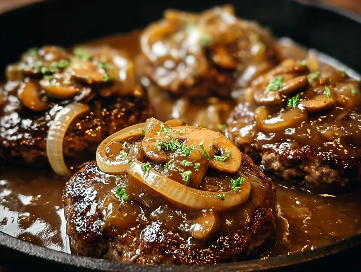 Hamburger Steaks Onion Mushroom: Amazing 1-Hour Meal - Hamburger Steaks Onion Mushroom - additional detail