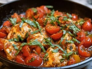 Healthy Chicken Pomodoro Skillet