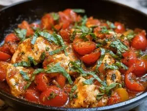 Healthy Chicken Pomodoro Skillet