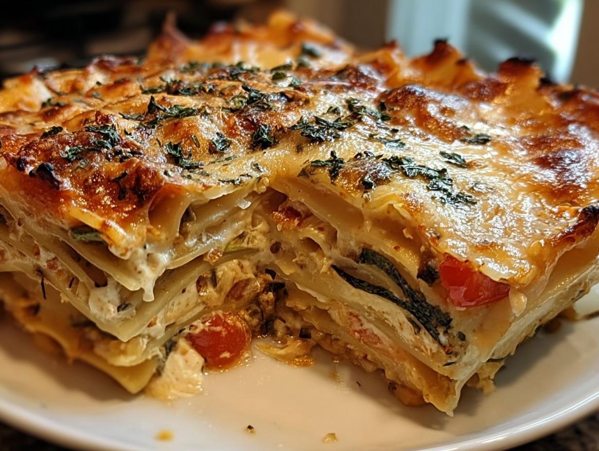 Loaded Veggie White Lasagna: 10 Amazing Steps 2 Loaded Veggie White Lasagna: 10 Amazing Steps - Loaded Veggie White Lasagna - additional detail