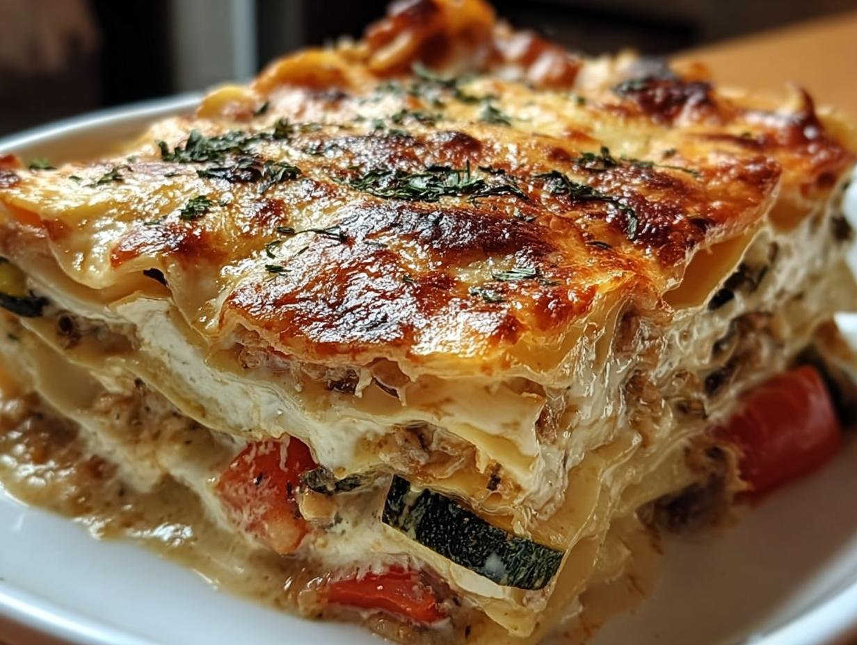 Loaded Veggie White Lasagna: 10 Amazing Steps - Loaded Veggie White Lasagna - additional detail