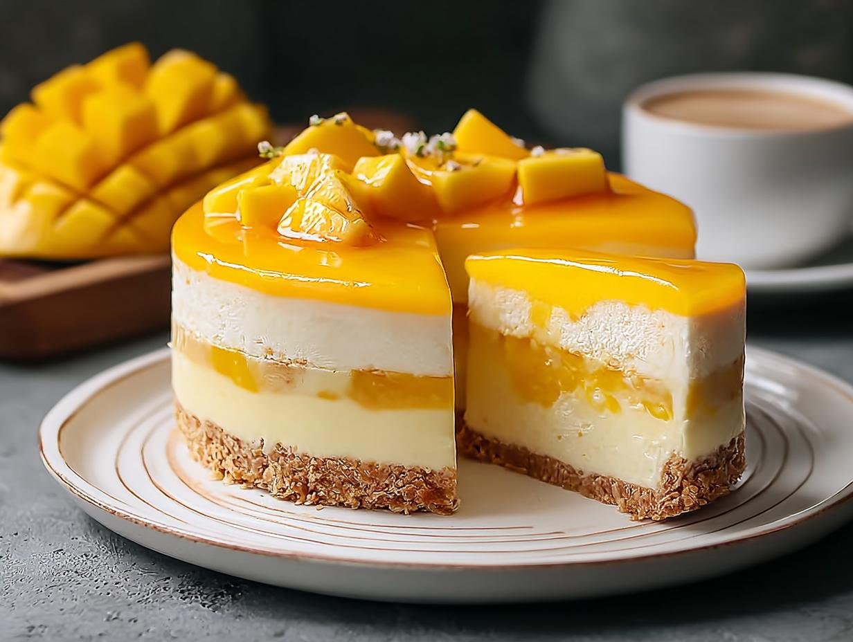 Mango Cheesecake Magic Incredible - Step-by-step preparation