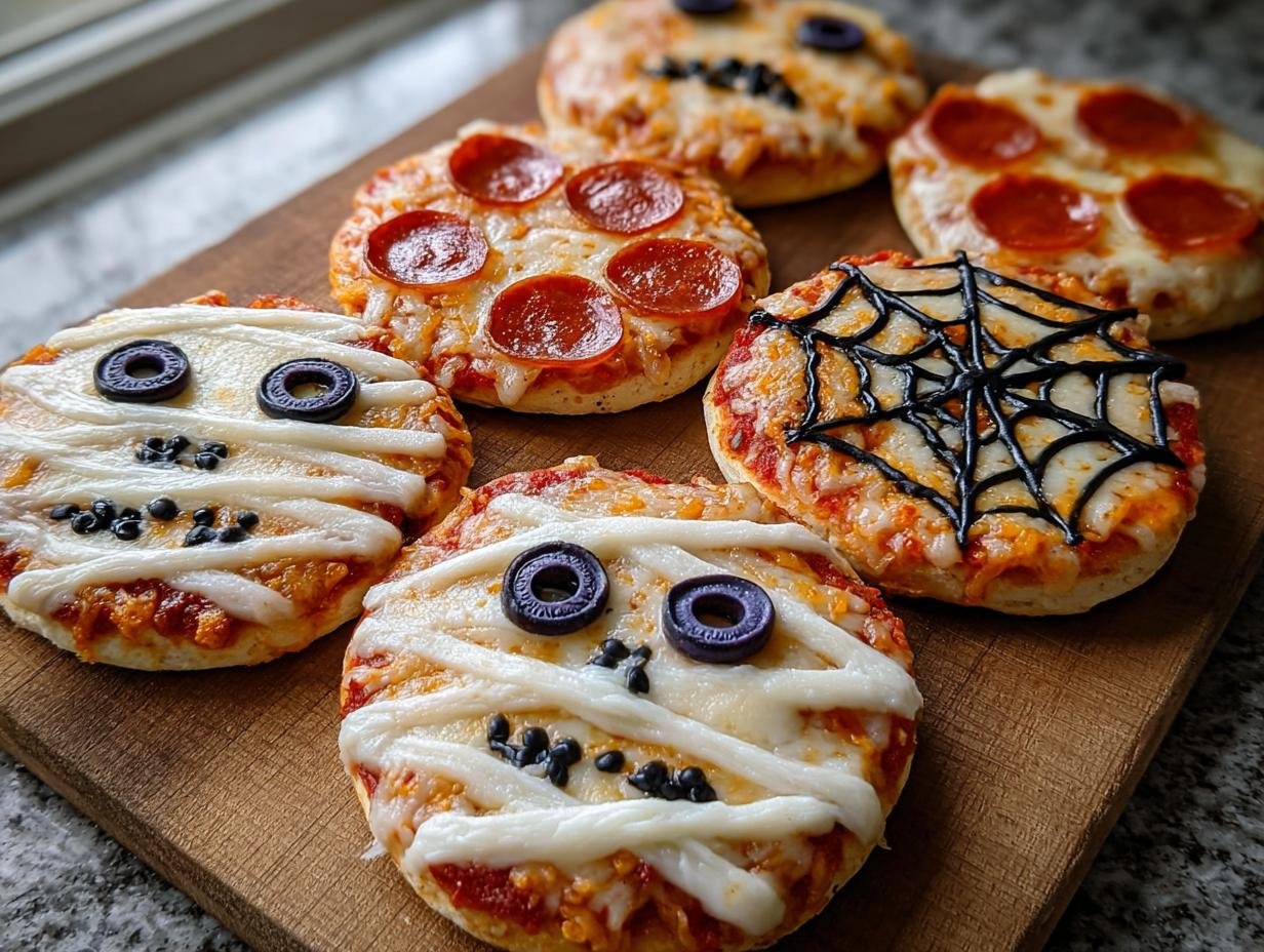 Mini Halloween Pizzas Fun: Delightful Spooky Bites - Mini Halloween Pizzas Fun - main visual representation