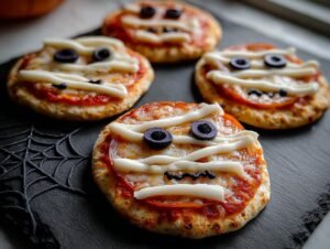 Mini Halloween Pizzas Fun