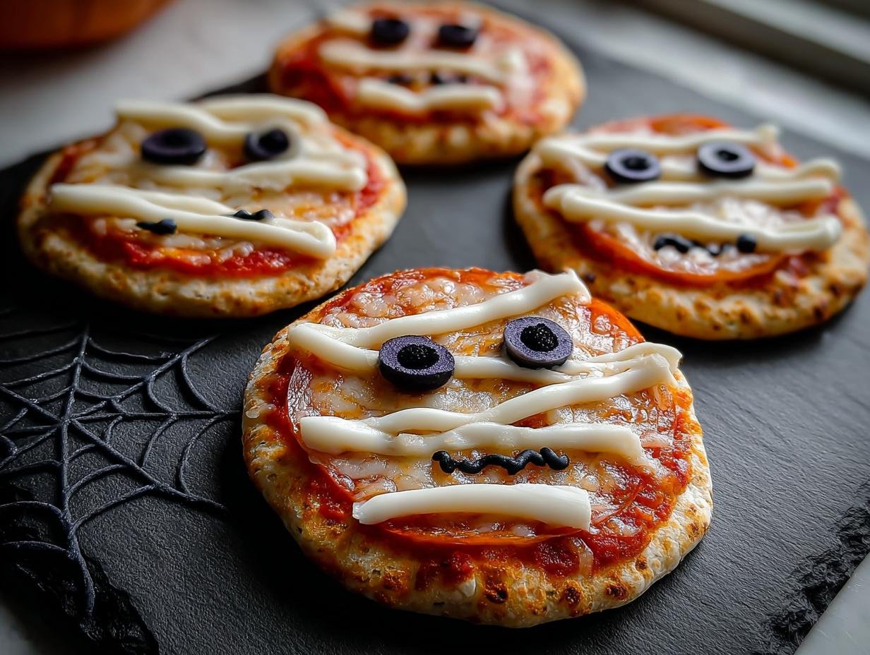 Mini Halloween Pizzas Fun: Delightful Spooky Bites 1 Mini Halloween Pizzas Fun
