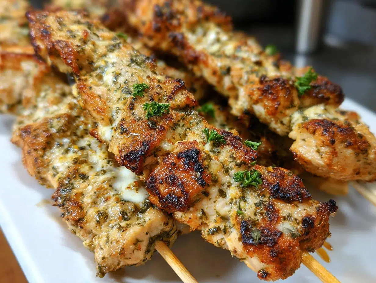 Ranch Garlic Parmesan Chicken - close-up of marinated chicken pieces