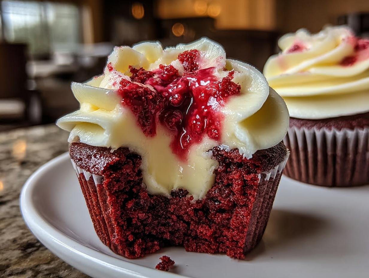 Red Velvet Vampire Cupcakes: Spooky Delight 1 Red Velvet Vampire Cupcakes