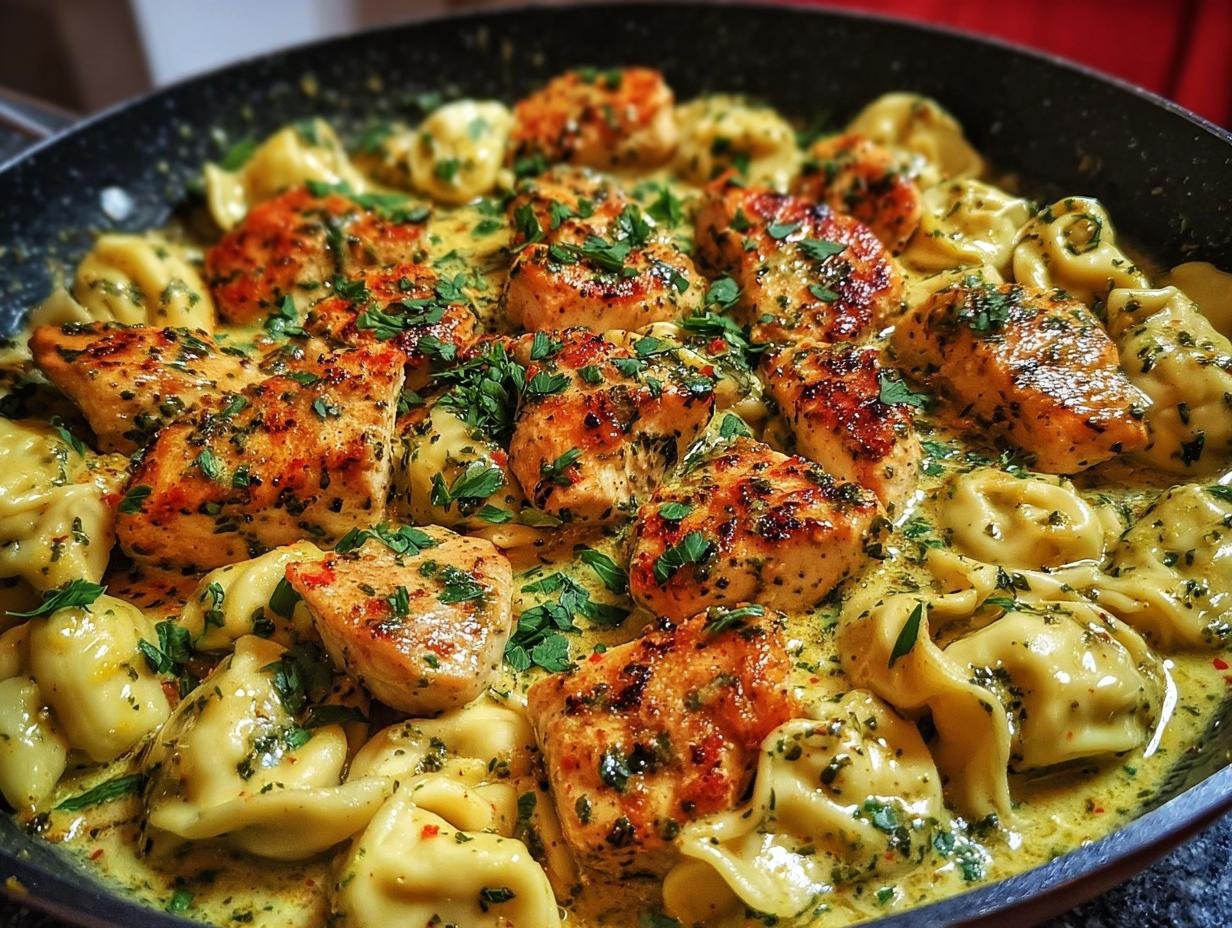 Spicy Garlic Chicken Tortellini: 12-Min Flavor 2 Spicy Garlic Chicken Tortellini: 12-Min Flavor - Spicy Garlic Chicken Tortellini - additional detail