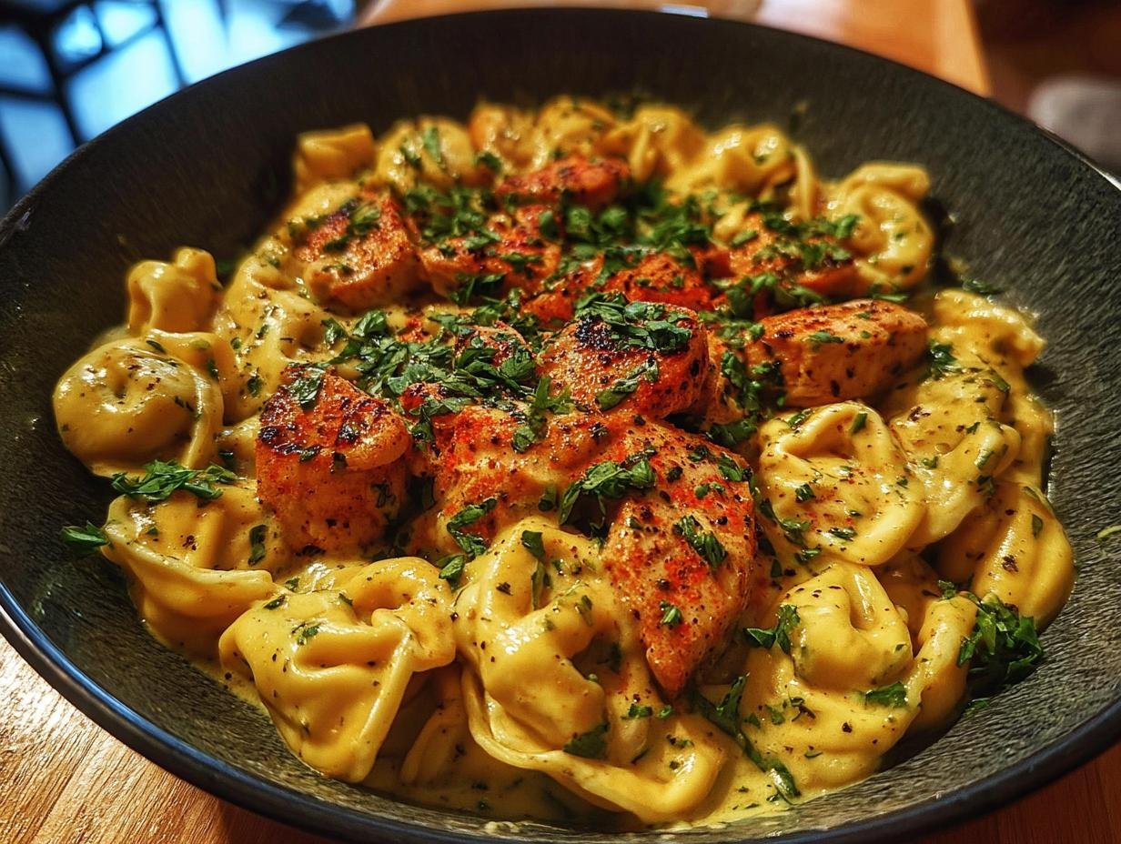 Spicy Garlic Chicken Tortellini: 12-Min Flavor - Spicy Garlic Chicken Tortellini - additional detail