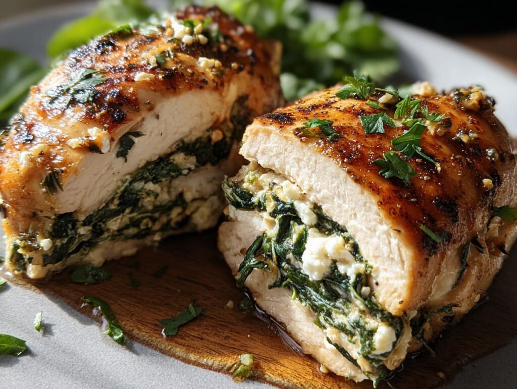 Spinach Feta Stuffed Chicken