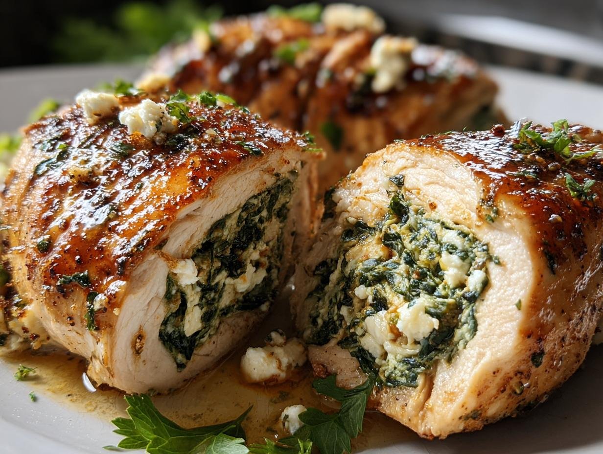 Spinach Feta Stuffed Chicken: 4 Easy Steps 2 Spinach Feta Stuffed Chicken: 4 Easy Steps - Spinach Feta Stuffed Chicken - additional detail