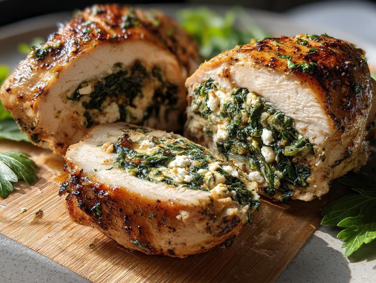 Spinach Feta Stuffed Chicken: 4 Easy Steps - Spinach Feta Stuffed Chicken - additional detail