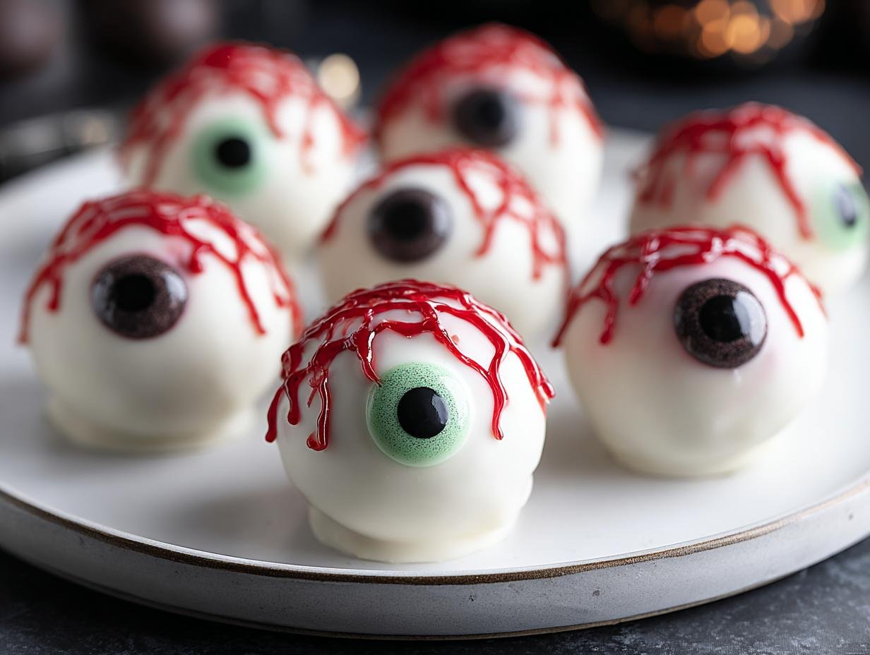 Spooky Eyeball Truffles: 10 Creepy Delights 2 Spooky Eyeball Truffles: 10 Creepy Delights - Spooky Eyeball Truffles - additional detail