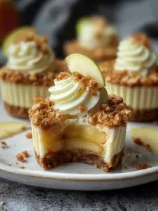 Apple Crisp Mini Cheesecakes: 12 Irresistible Delights 7 Apple Crisp Mini Cheesecakes