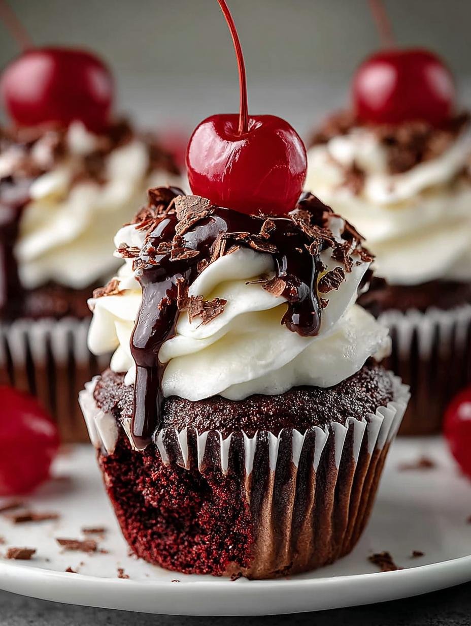 Irresistible Black Forest Cupcakes to Delight You 3 Irresistible Black Forest Cupcakes to Delight You - Black Forest Cupcakes - additional detail