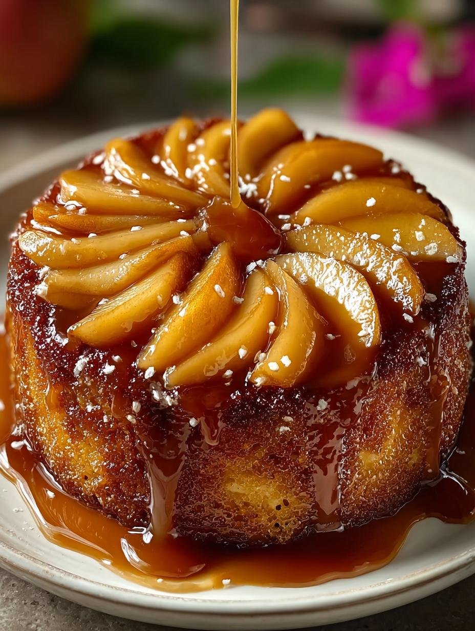 Delicious Caramel Apple Upside Down Cake Recipe - Caramel Apple Upside Down - additional detail