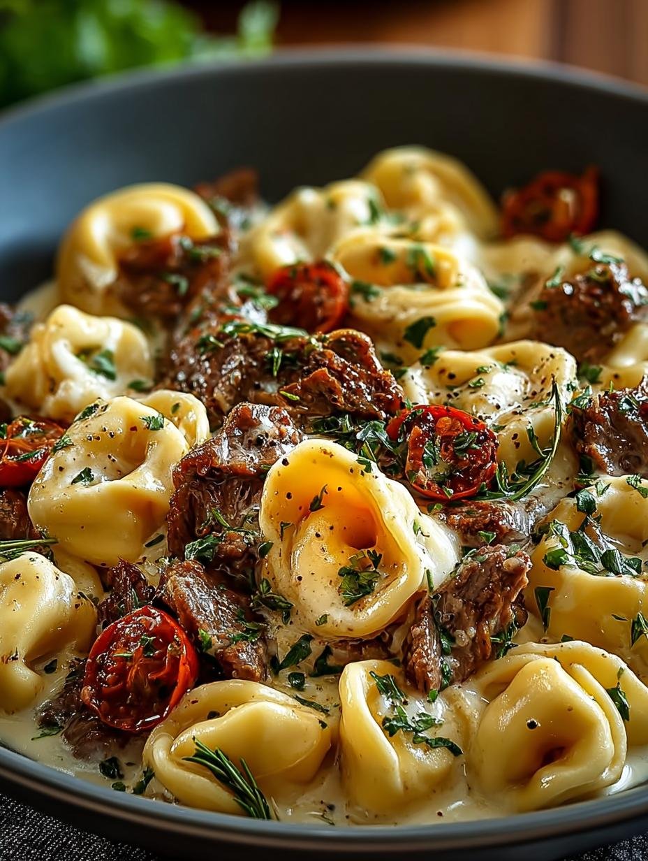 Cheesesteak Tortellini Creamy Provolone: 5 Irresistible Steps 2 Cheesesteak Tortellini Creamy Provolone: 5 Irresistible Steps - Cheesesteak Tortellini Creamy Provolone - main visual representation