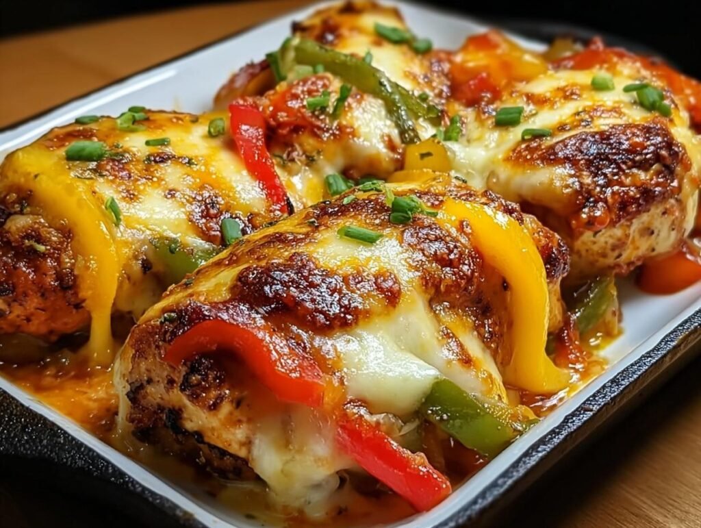 Cheesy Baked Fajita Chicken