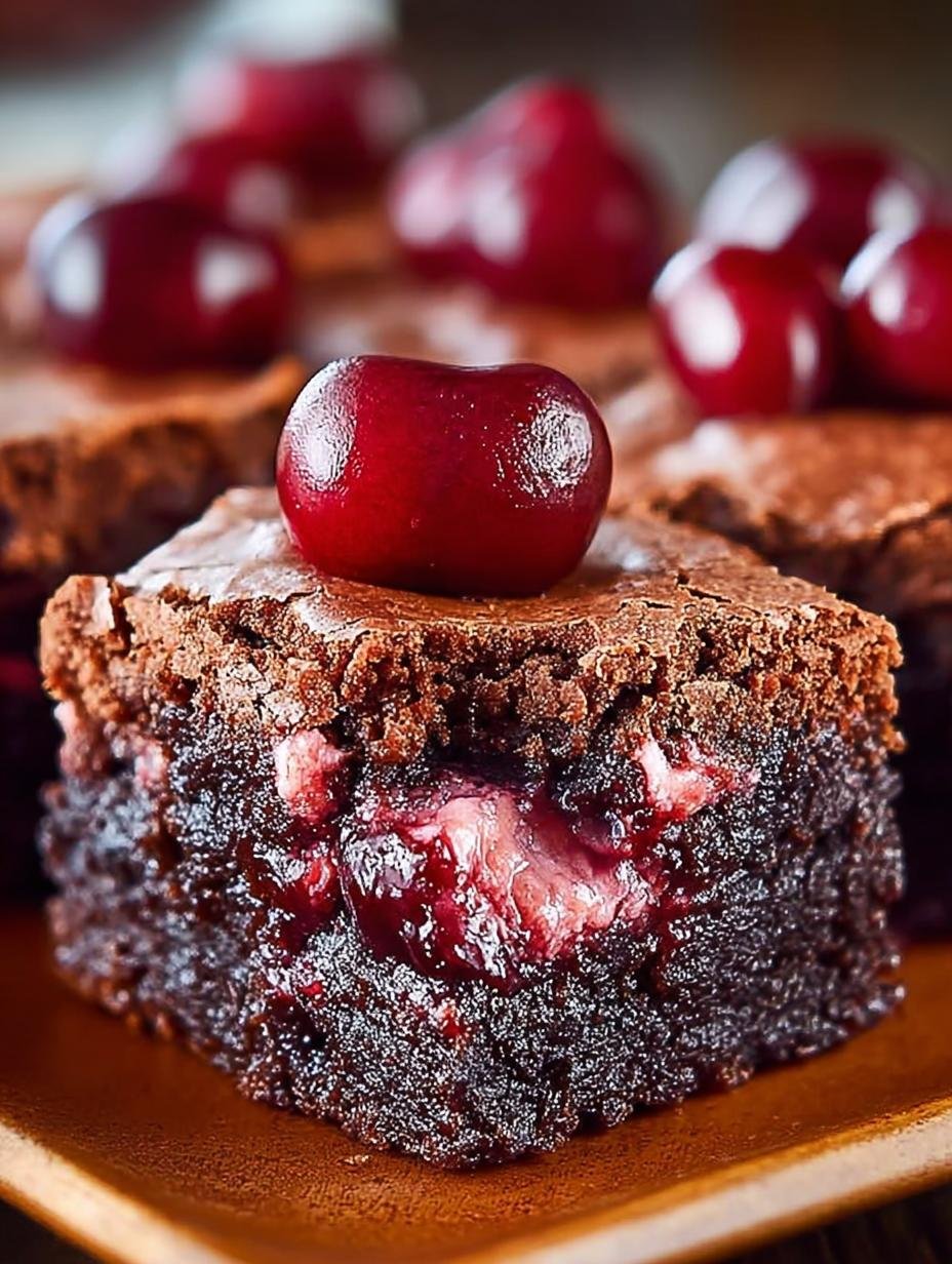 Chewy Chocolate Cherry Brownies: 5 Richly Decadent Recipes - Chewy Chocolate Cherry Brownies - additional detail