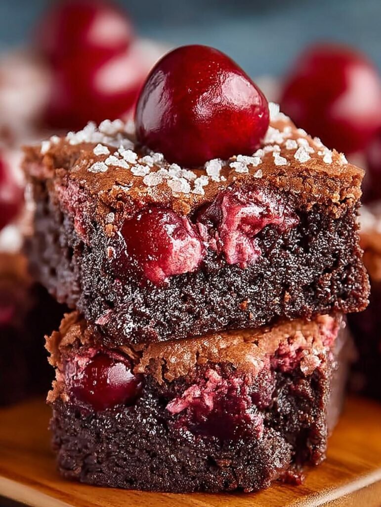 Chewy Chocolate Cherry Brownies