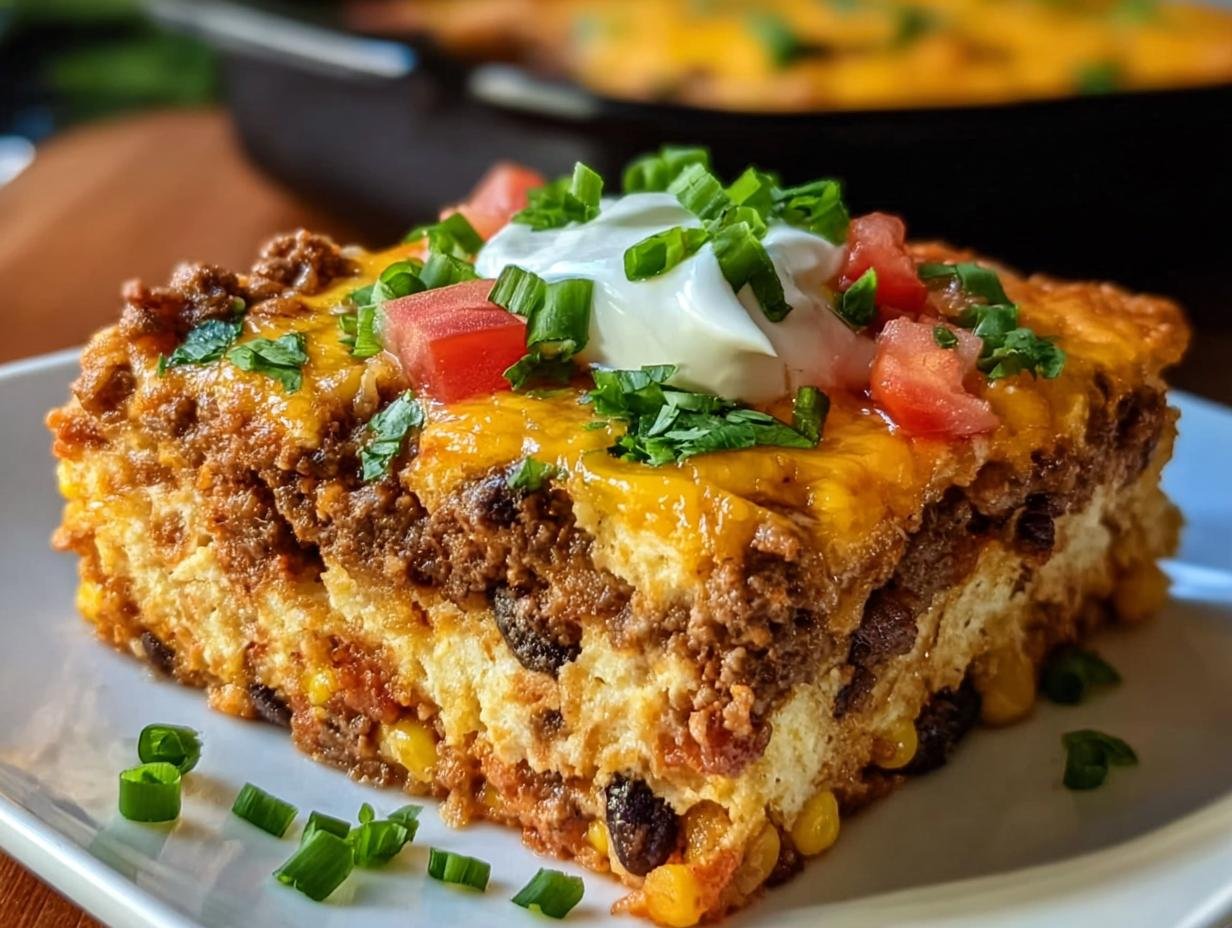 Amazing 15-min Cornbread Taco Bake 2 Amazing 15-min Cornbread Taco Bake - Cornbread Taco Bake - main visual representation