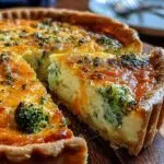 Delightful Cheddar Broccoli Quiche