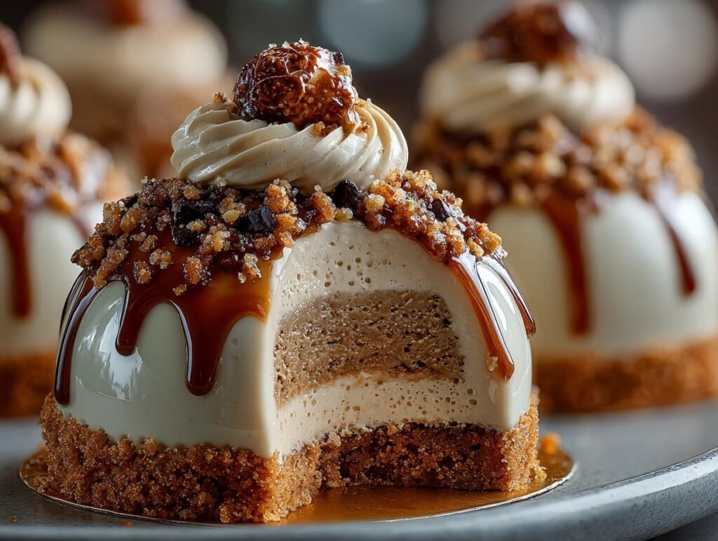 Gingerbread Latte Mousse Domes