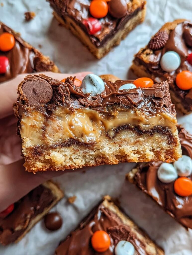 Halloween Candy Cookie Bars