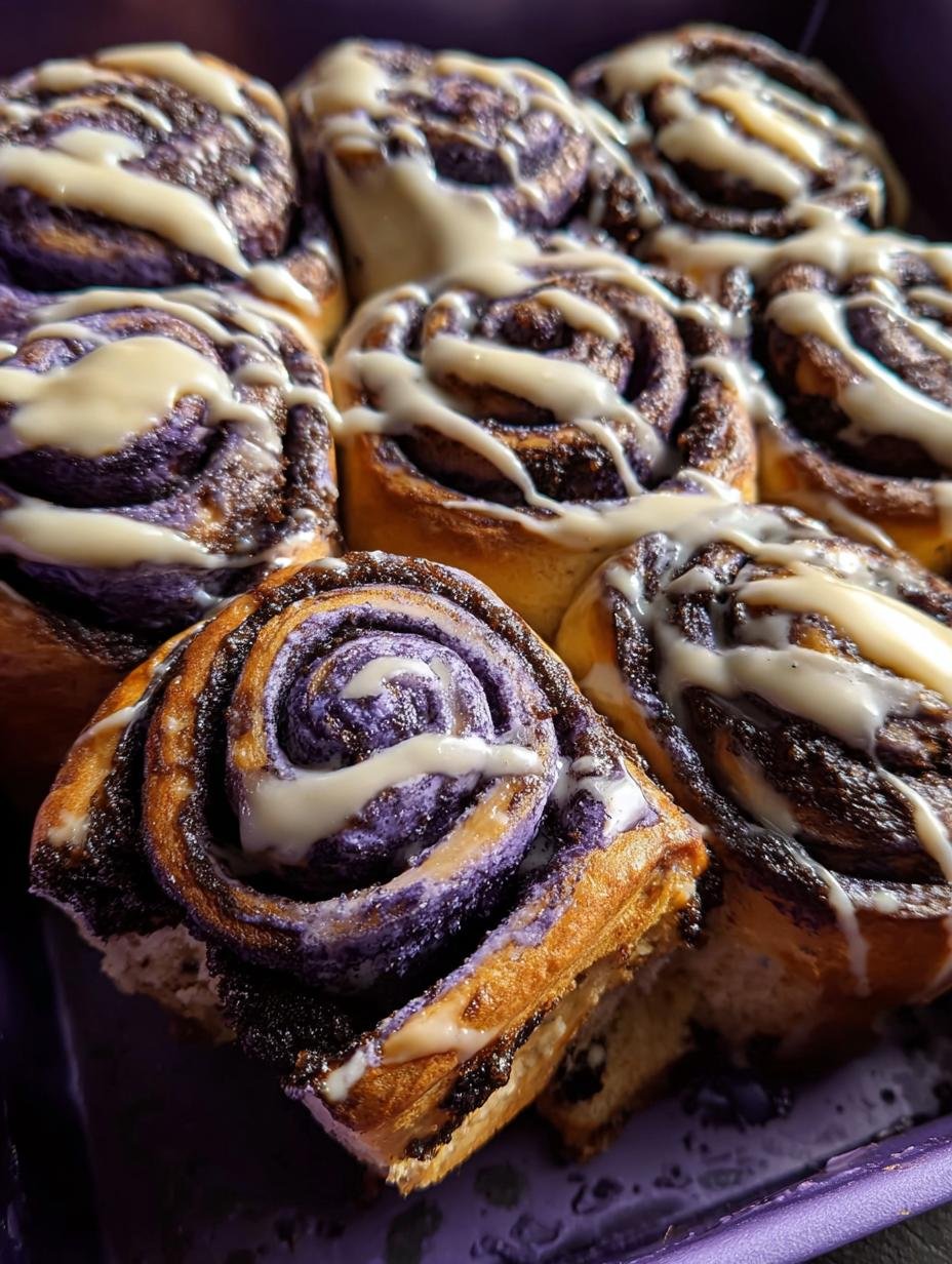 Halloween Cinnamon Rolls: Magic Purple Treats - Halloween Cinnamon Rolls - additional detail