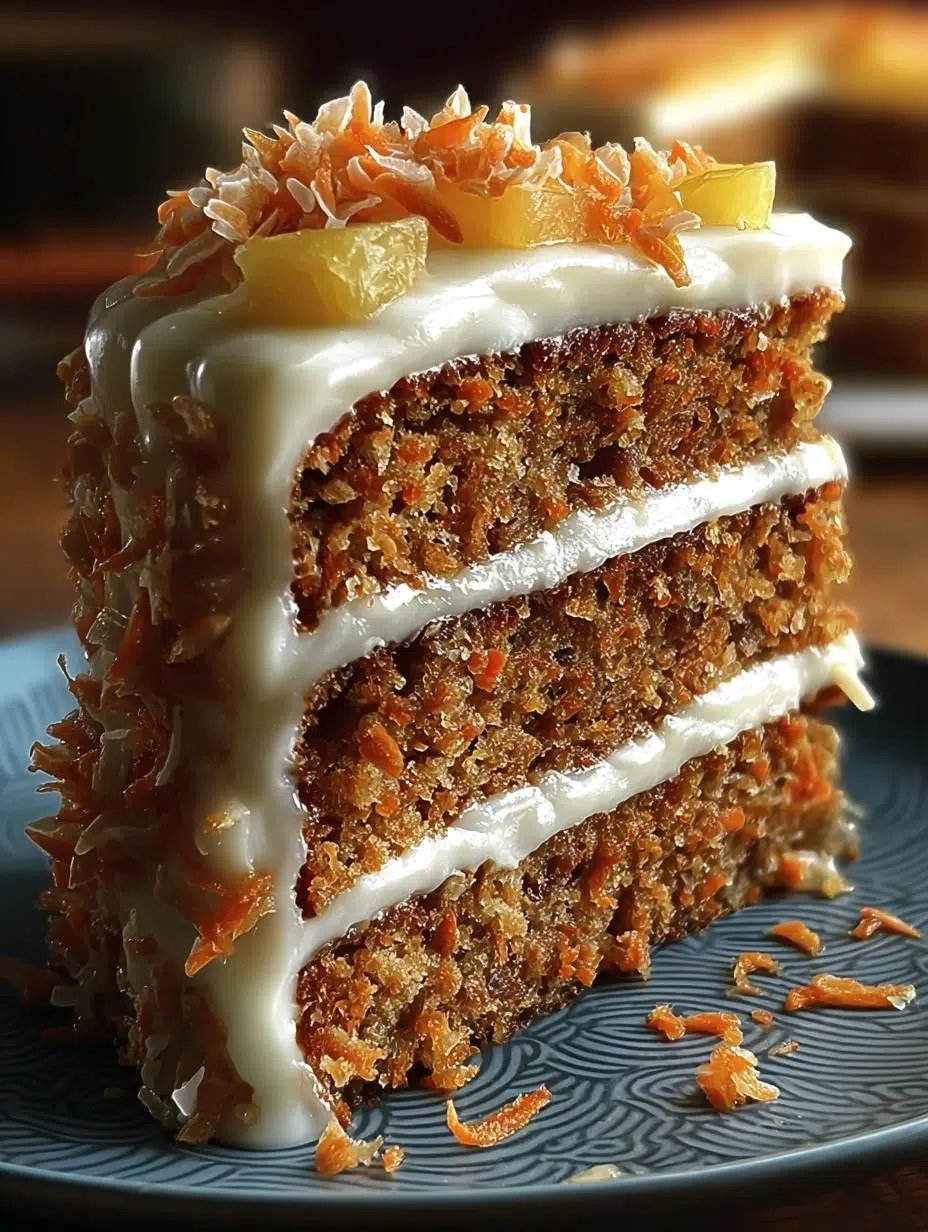 Hawaiian Carrot Pineapple Cake: 1 Paradise Slice 2 Hawaiian Carrot Pineapple Cake: 1 Paradise Slice - Hawaiian Carrot Pineapple Cake - additional detail