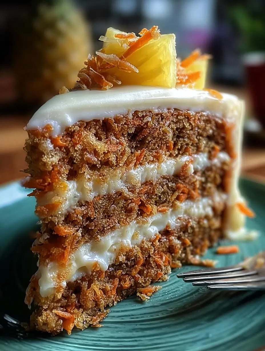 Hawaiian Carrot Pineapple Cake: 1 Paradise Slice 3 Hawaiian Carrot Pineapple Cake: 1 Paradise Slice - Hawaiian Carrot Pineapple Cake - additional detail