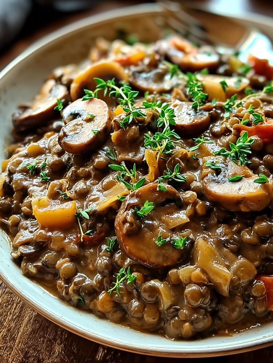 Lentil Mushroom Stroganoff: 1 Creamy Comfort Meal 2 Lentil Mushroom Stroganoff: 1 Creamy Comfort Meal - Lentil Mushroom Stroganoff - main visual representation