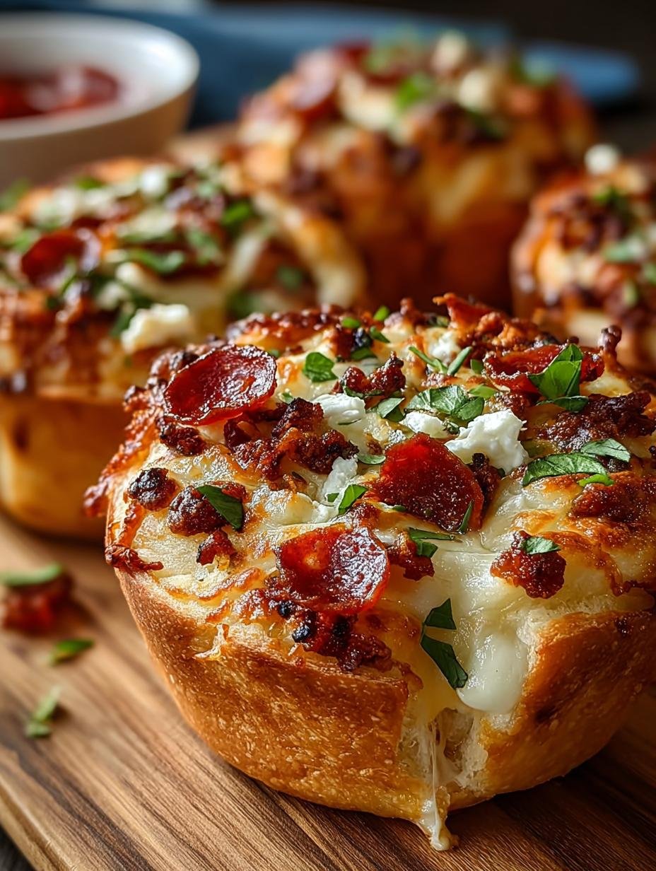 Mini Deep Dish Crescent Roll Pizzas: 8 Irresistible Bites 2 Mini Deep Dish Crescent Roll Pizzas: 8 Irresistible Bites - Mini Deep Dish Crescent - main visual representation