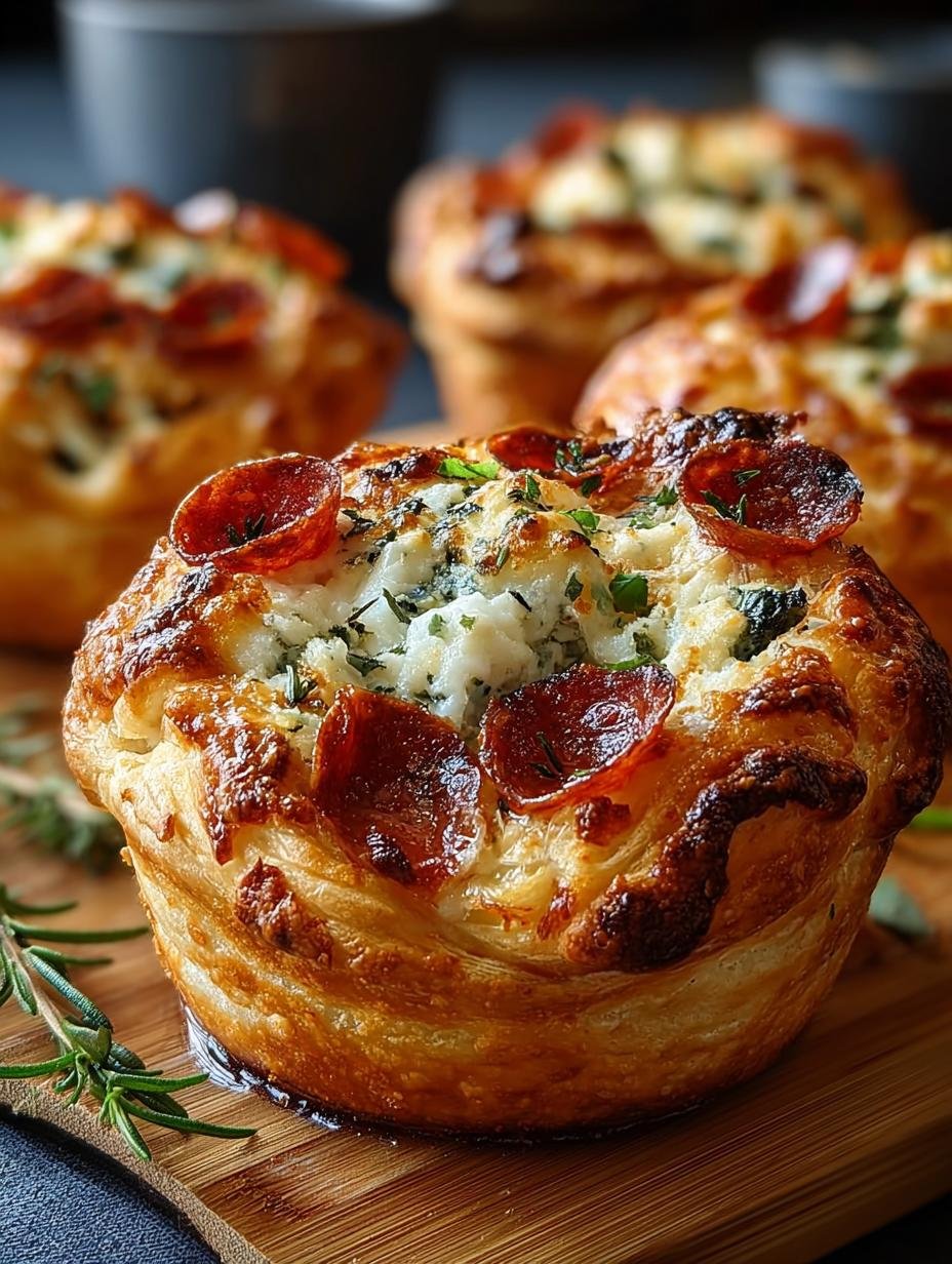 Mini Deep Dish Crescent Roll Pizzas: 8 Irresistible Bites 3 Mini Deep Dish Crescent Roll Pizzas: 8 Irresistible Bites - Mini Deep Dish Crescent - additional detail