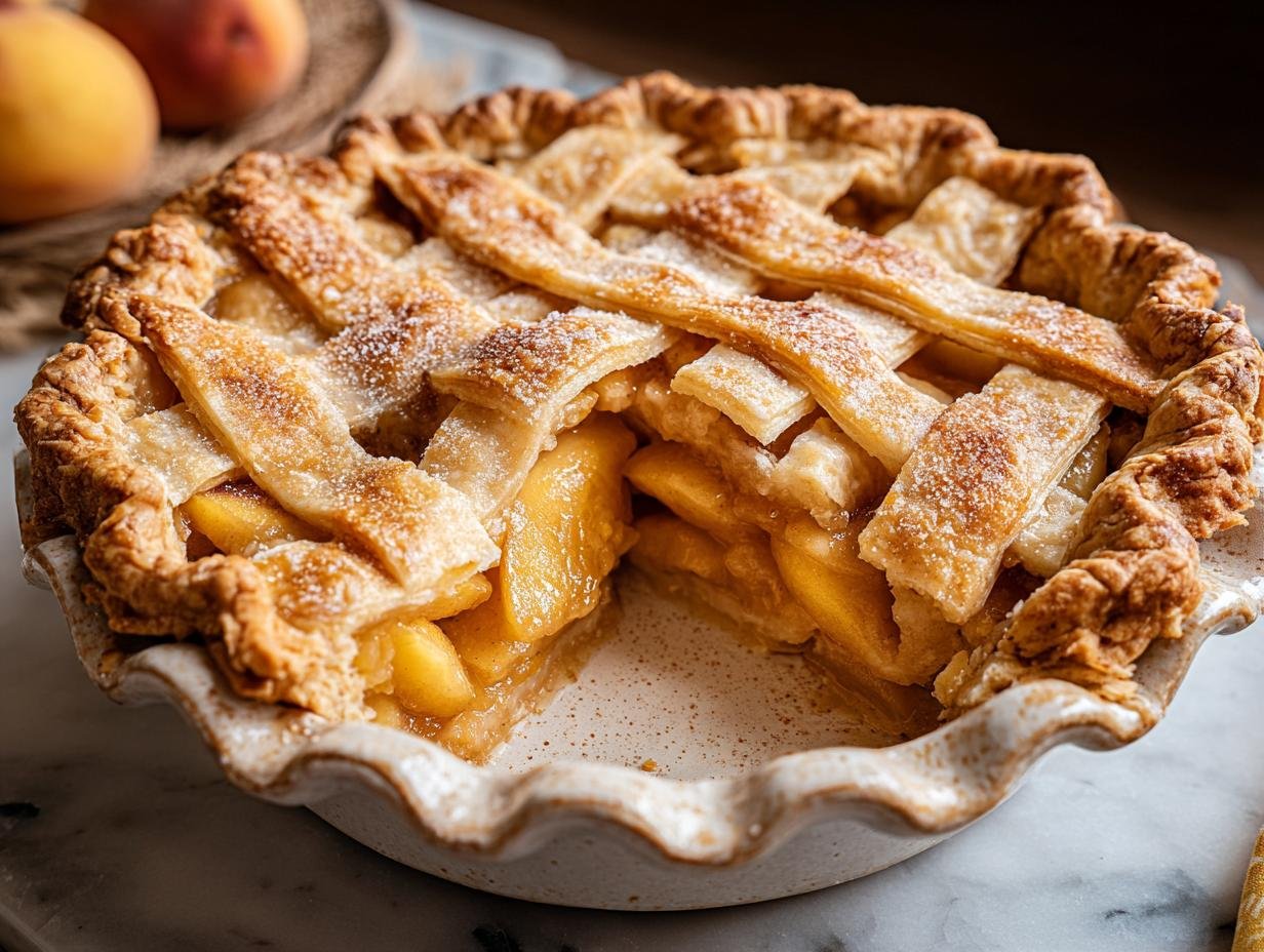 Melt-in-Your-Mouth Peach Pie: 1 Secret Ingredient - Peach Pie - additional detail