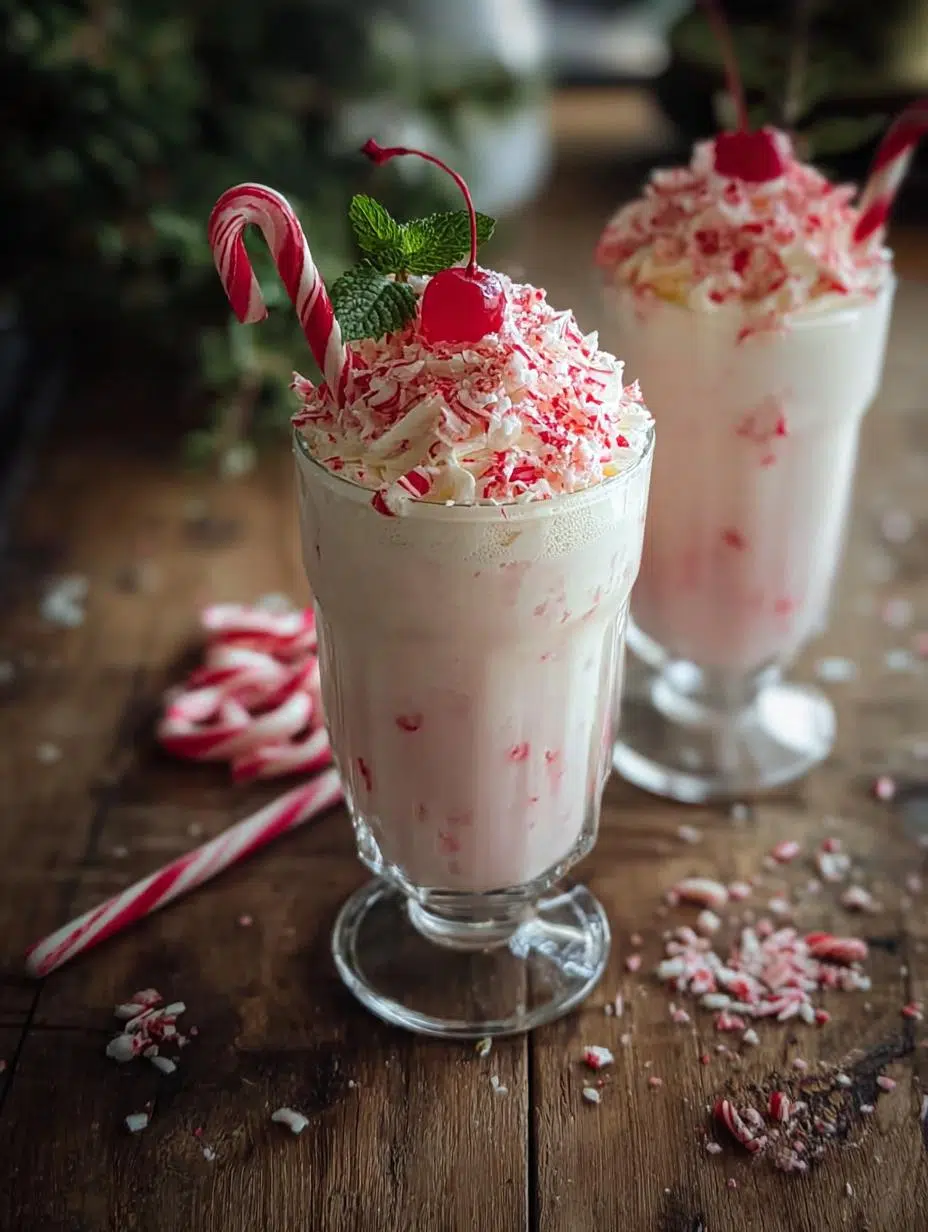 Peppermint Christmas Float: 7 Great Ways to Serve - Peppermint Christmas Float - additional detail
