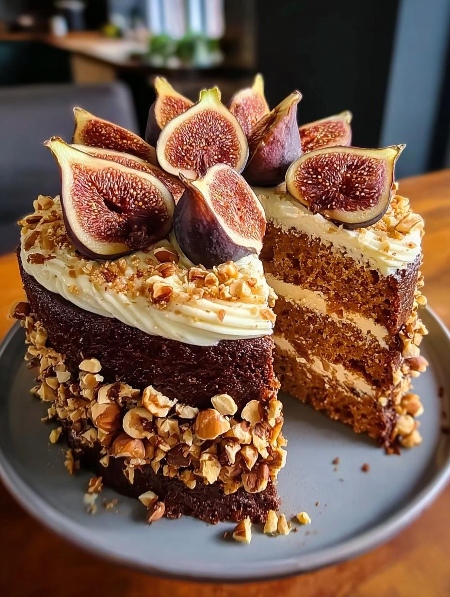 Spiced Fig Hazelnut Cake