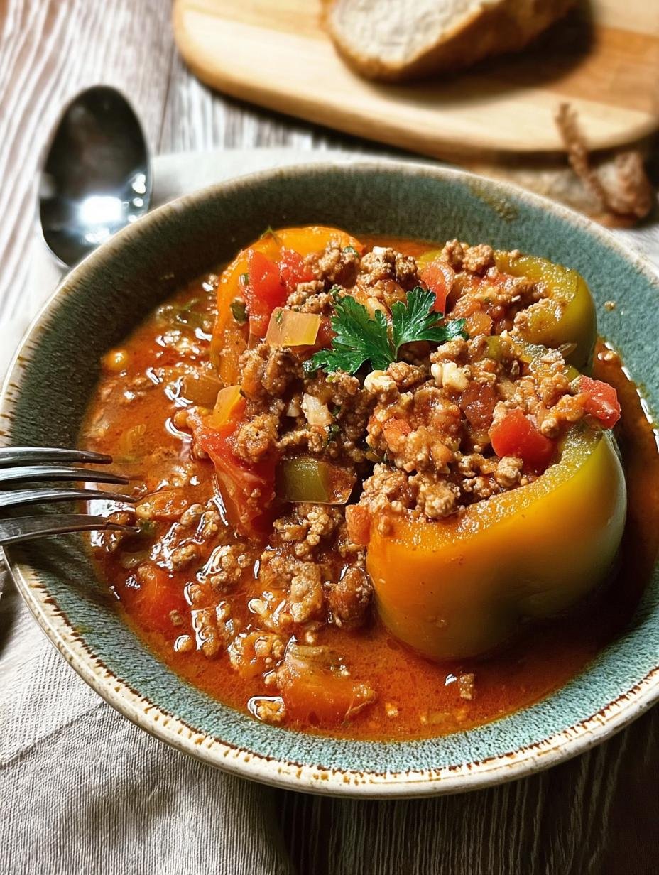 Stuffed Pepper Soup: Fix cravings with 1 delicious recipe - Stuffed Pepper Soup - main visual representation