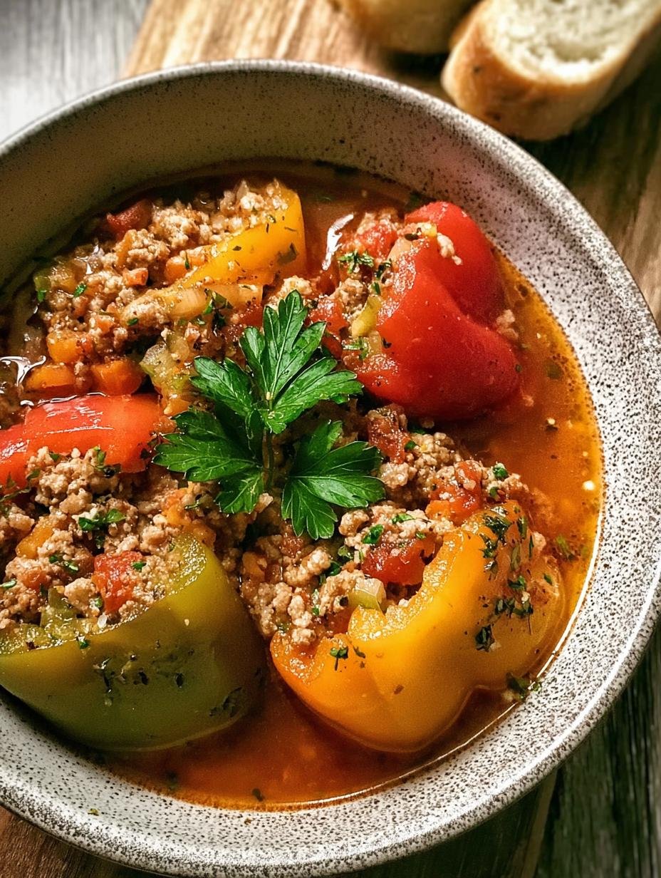 Stuffed Pepper Soup: Fix cravings with 1 delicious recipe - Stuffed Pepper Soup - additional detail