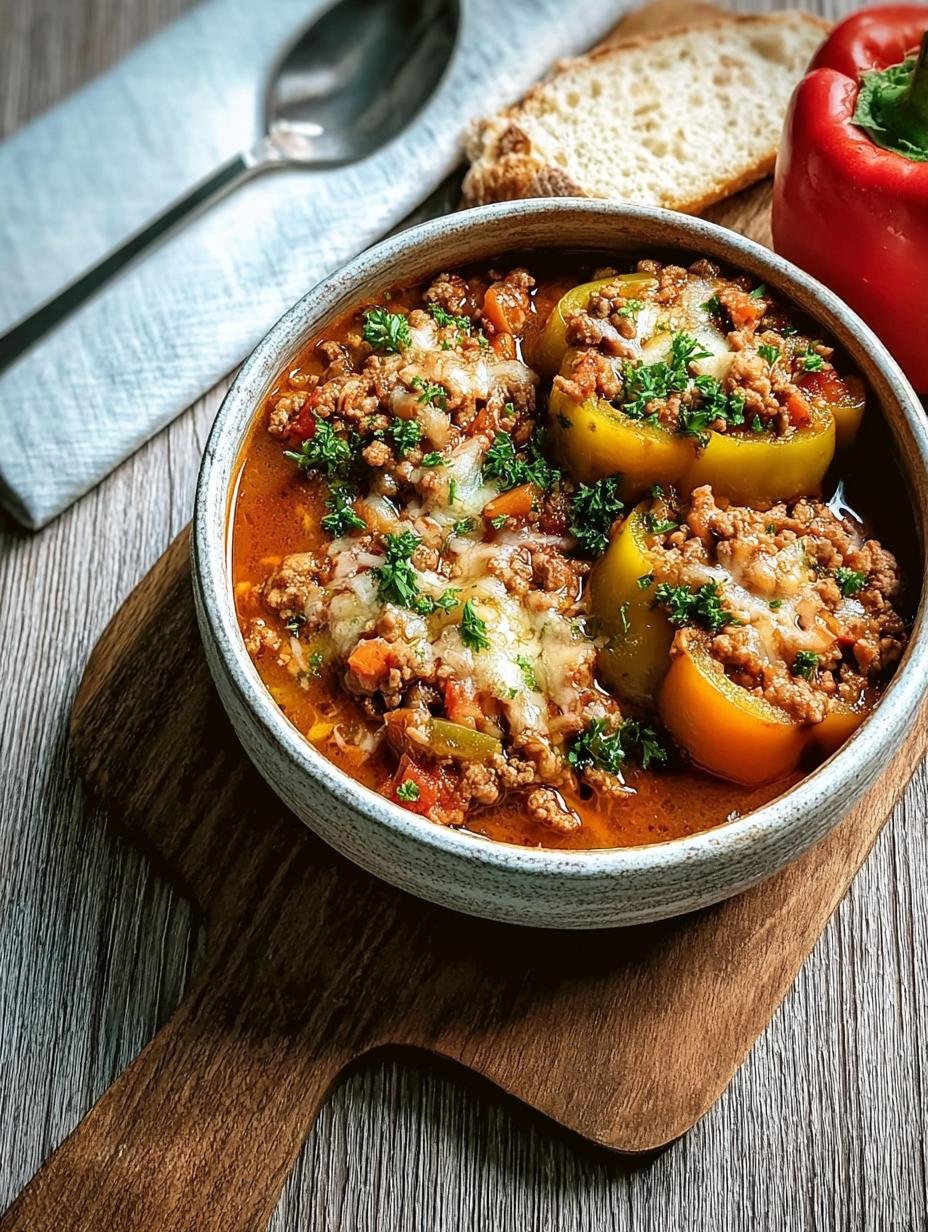 Stuffed Pepper Soup: Fix cravings with 1 delicious recipe - Stuffed Pepper Soup - additional detail