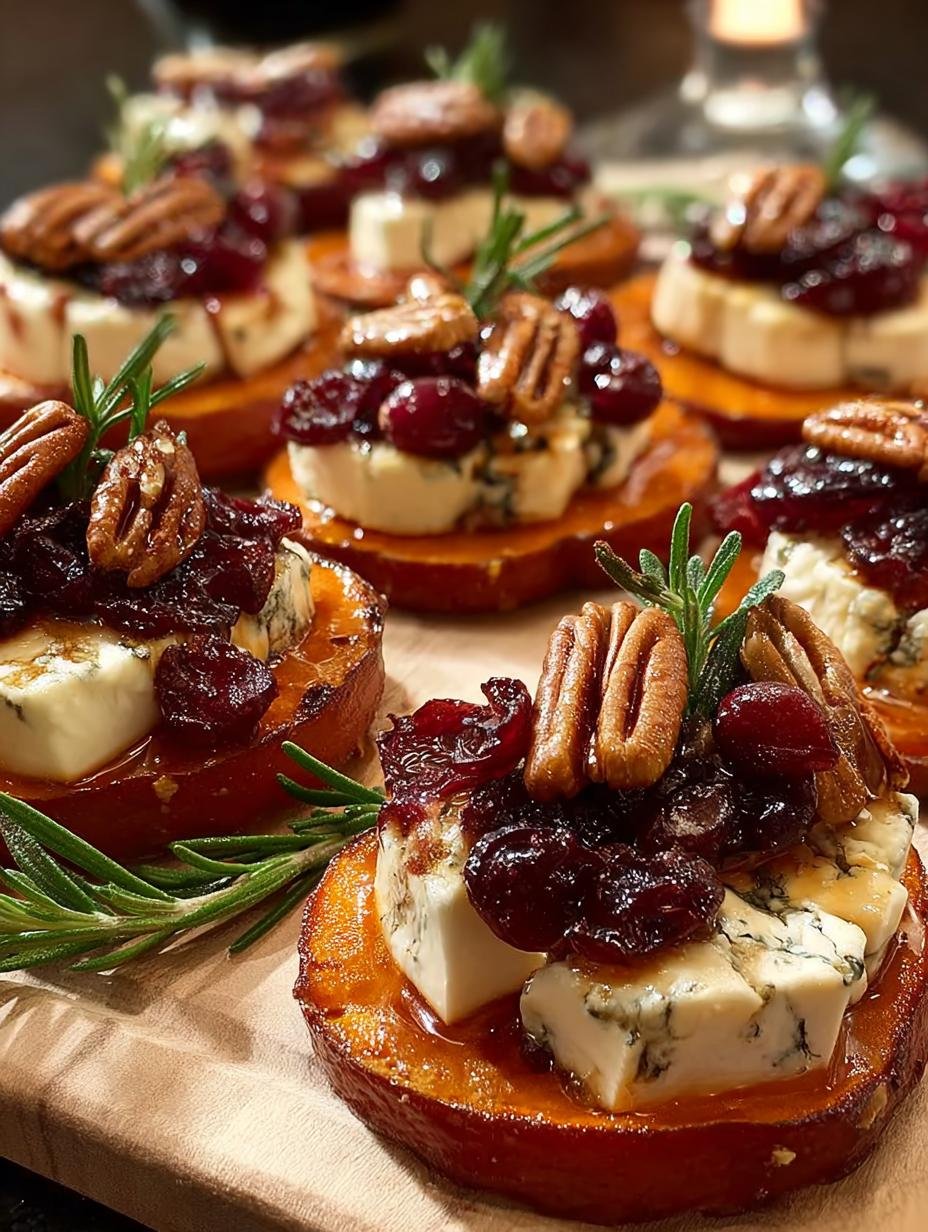 Sweet Potato Rounds with Brie, Cranberry & Pecans Delight 3 Sweet Potato Rounds with Brie, Cranberry & Pecans Delight - Sweet Potato Rounds with - additional detail